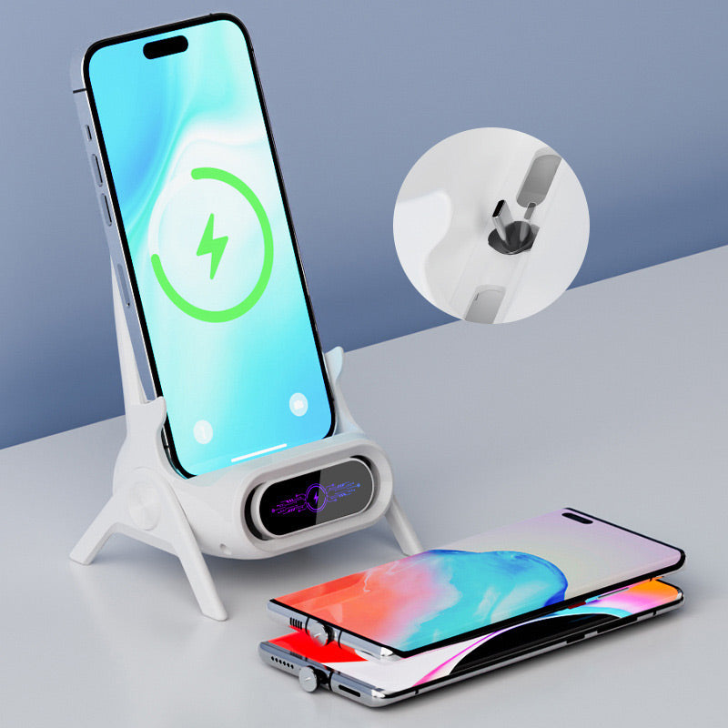 💥Vente limitée avec 50% de réduction📱Support de téléphone multifonctionnel avec chargeur sans fil rapide
