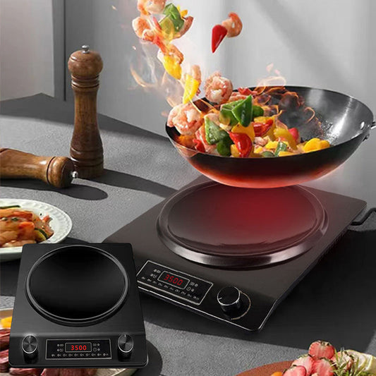 🔥Table de cuisson à Induction Concave de 3500W avec 10 niveaux de température🫕