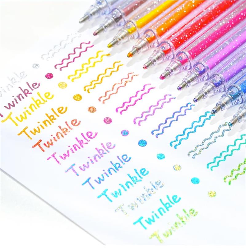 💥 Dernier jour ! Offre spéciale 🎁 Lot de stylos gel pailletés – Écriture fluide 🎨