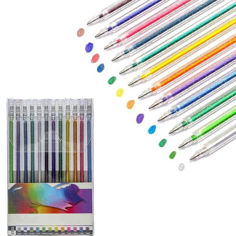 💥 Dernier jour ! Offre spéciale 🎁 Lot de stylos gel pailletés – Écriture fluide 🎨
