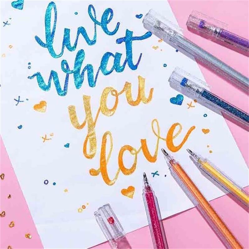 💥 Dernier jour ! Offre spéciale 🎁 Lot de stylos gel pailletés – Écriture fluide 🎨