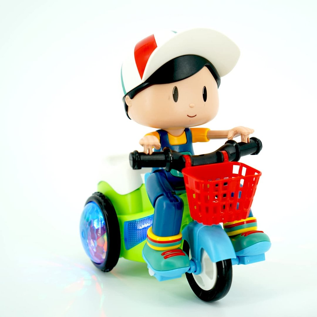 📢📢50% DE RÉDUCTION !! ⏰Tricycle Acrobatique pour Enfants – Plastique Haute Qualité – Musique, Lumières & Rotation 360° for Enfants de 1 à 4 Ans 🎁
