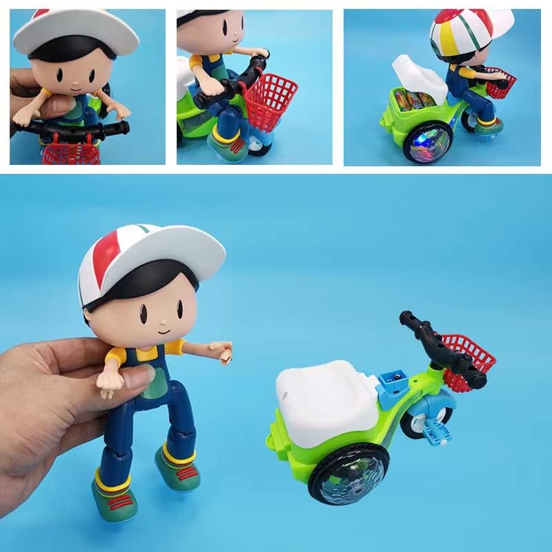 📢📢50% DE RÉDUCTION !! ⏰Tricycle Acrobatique pour Enfants – Plastique Haute Qualité – Musique, Lumières & Rotation 360° for Enfants de 1 à 4 Ans 🎁