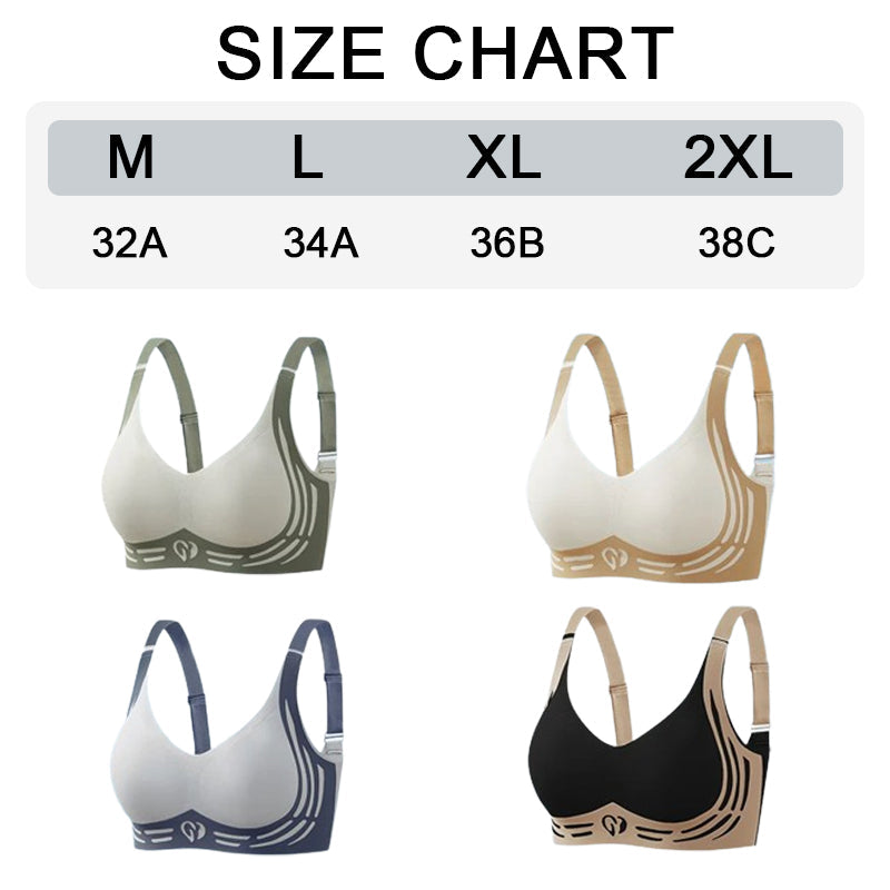 Soutien-gorge push-up sans fil et sans couture, anti-relâchement
