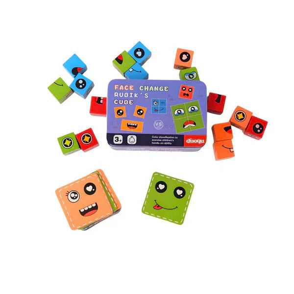 🎭Puzzle 5D Changement de Visages👨‍👩‍👧‍👦Jeu Familial Interactif, Stimule la Créativité et la Logique des Enfants✨
