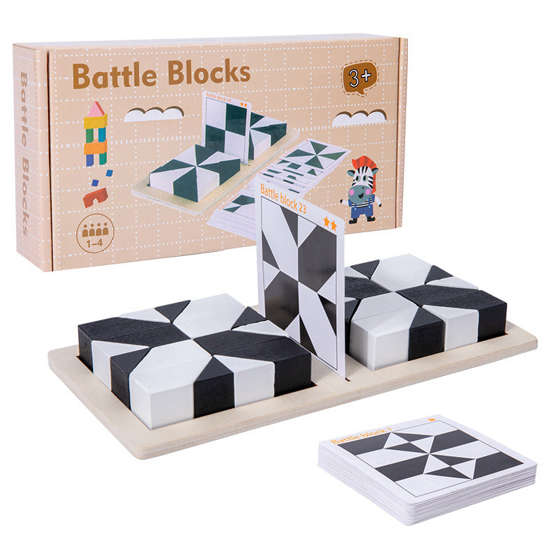 🌸Jeu de puzzle éducatif créatif pour enfants en noir et blanc