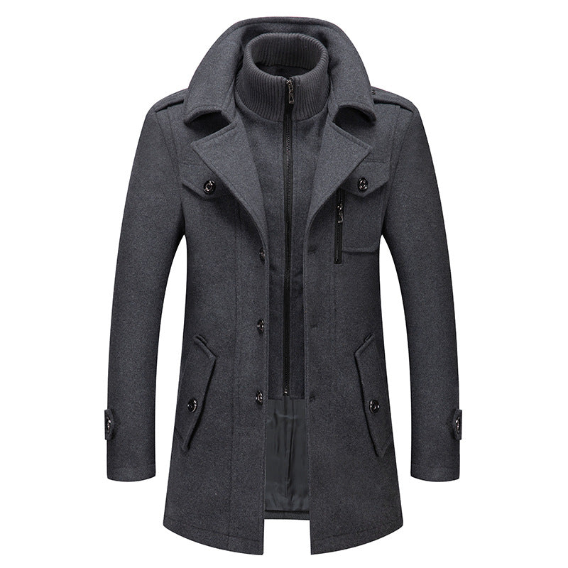 🔈50% DE RÉDUCTION!🧥MANTEAU HOMME DOUBLE COL🍂Laine Chaude Premium, Coupe Moderne pour Automne-Hiver, Style Élégant Intemporel✨