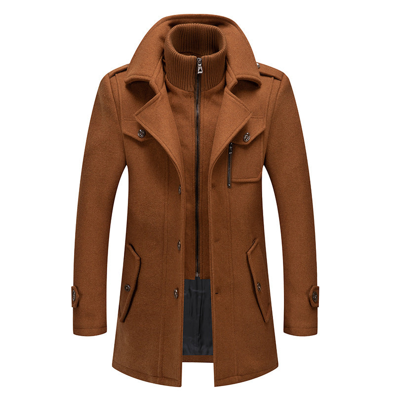 🔈50% DE RÉDUCTION!🧥MANTEAU HOMME DOUBLE COL🍂Laine Chaude Premium, Coupe Moderne pour Automne-Hiver, Style Élégant Intemporel✨