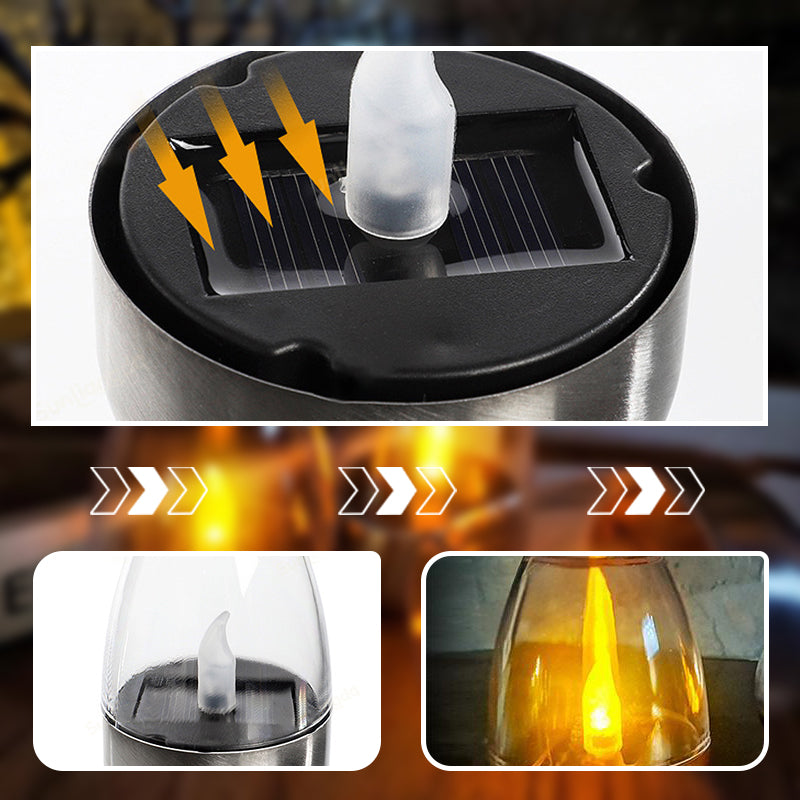 ✨Solar Power Bougies chauffe-plat d'extérieur sans flamme scintillantes