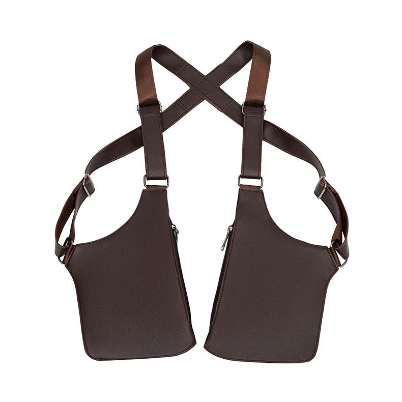 Sac à Bandoulière en Cuir de Qualité Supérieure pour Hommes et Femmes - Multipoches Antivol