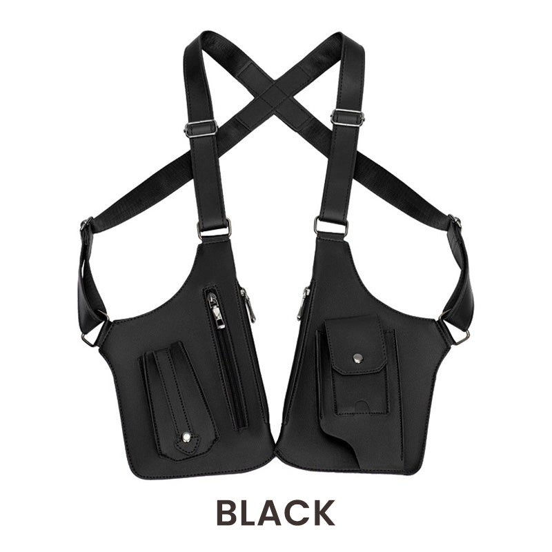 Sac à Bandoulière en Cuir de Qualité Supérieure pour Hommes et Femmes - Multipoches Antivol