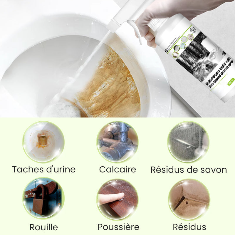 📢Achetez 3 et obtenez 2 gratuitement💥Spray de Nettoyage Multi-usages à l'Acide Oxalique pour Éliminer les Taches