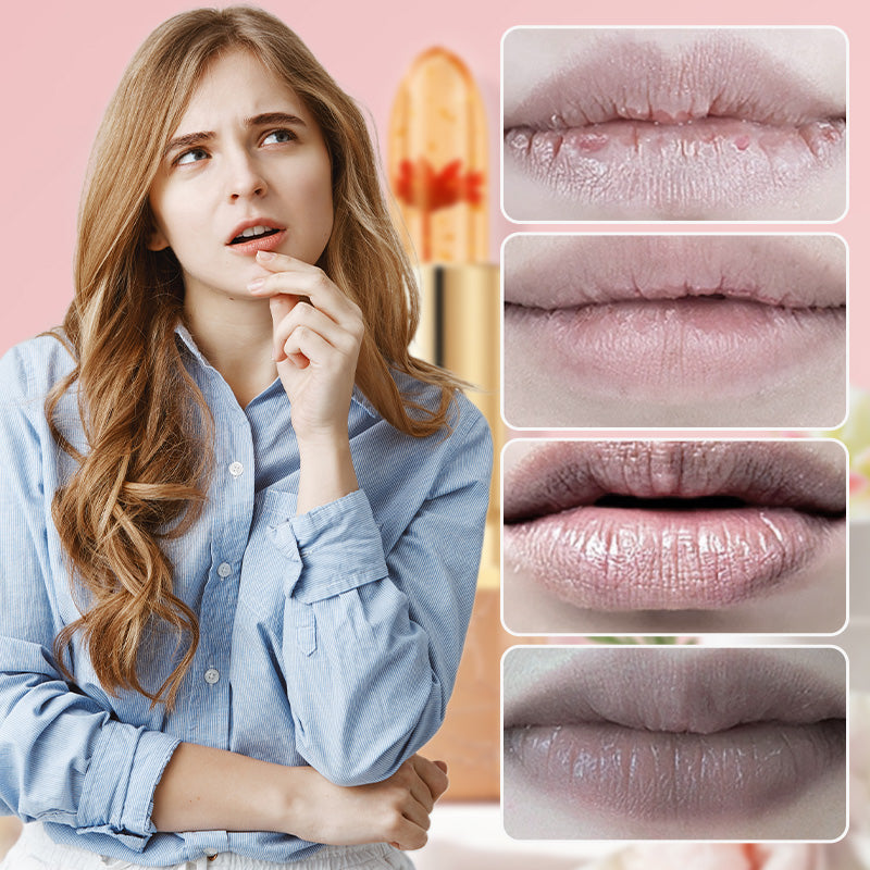 👄Prix réduit pour une durée limitée🌟Rouge à lèvres thermostatique Crystal Flower qui change de couleur