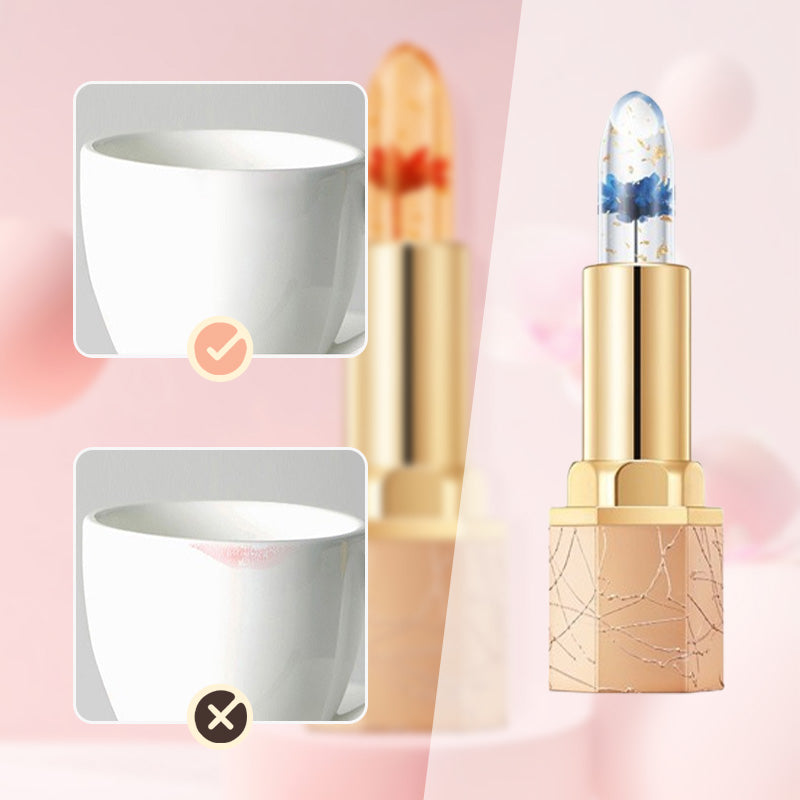 👄Prix réduit pour une durée limitée🌟Rouge à lèvres thermostatique Crystal Flower qui change de couleur