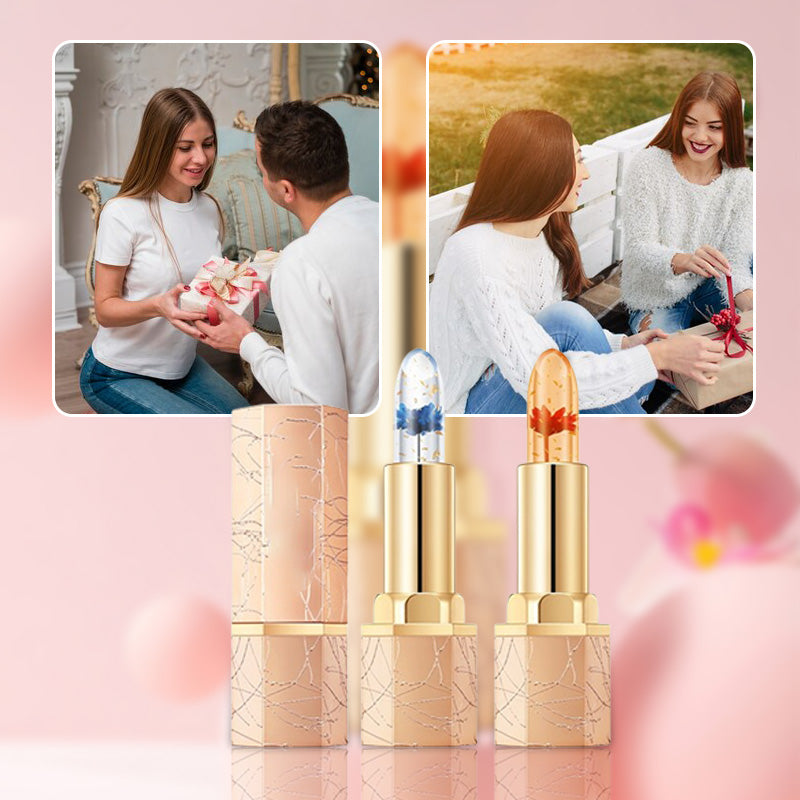 👄Prix réduit pour une durée limitée🌟Rouge à lèvres thermostatique Crystal Flower qui change de couleur
