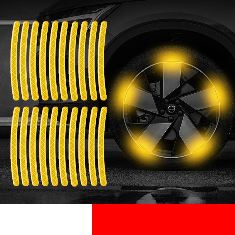 🚗Autocollants réfléchissants pour jantes de voiture（Acheter 2 assez pour la roue avant Acheter 4 pour toute la voiture）