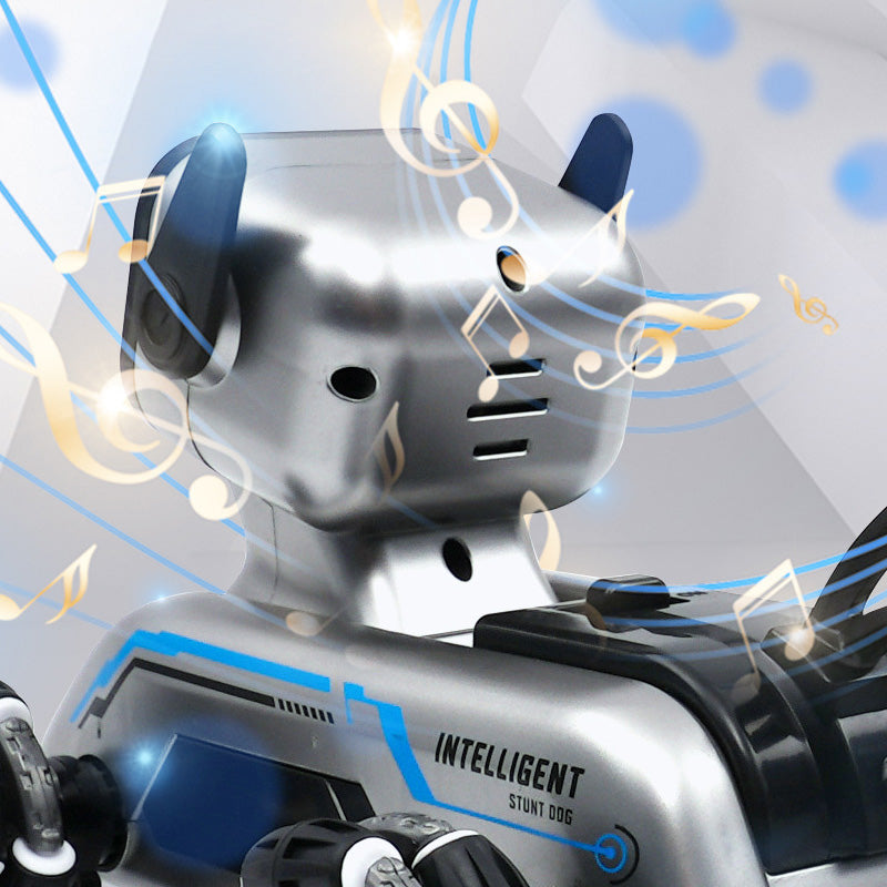 🔥Offre Spéciale✨Robot Chien Acrobatique 8 Roues🐾Détection Gestuelle, 360° Cascades, Lumières LED et Musique🤖