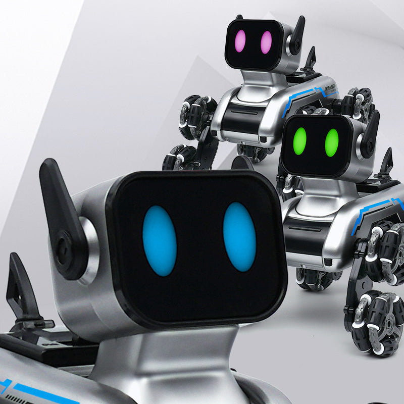 🔥Offre Spéciale✨Robot Chien Acrobatique 8 Roues🐾Détection Gestuelle, 360° Cascades, Lumières LED et Musique🤖
