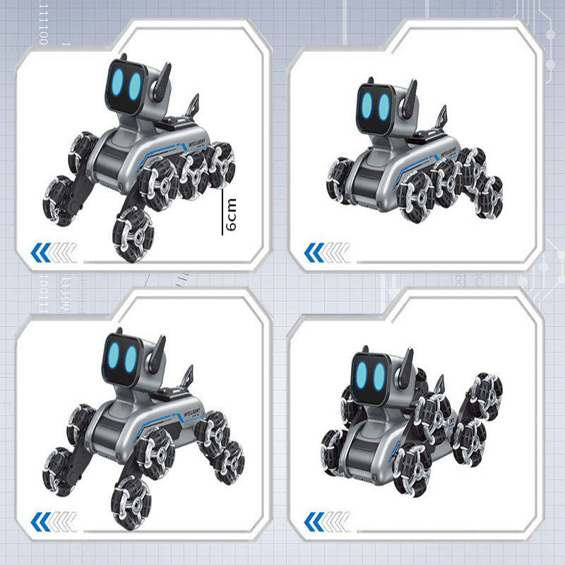 🔥Offre Spéciale✨Robot Chien Acrobatique 8 Roues🐾Détection Gestuelle, 360° Cascades, Lumières LED et Musique🤖