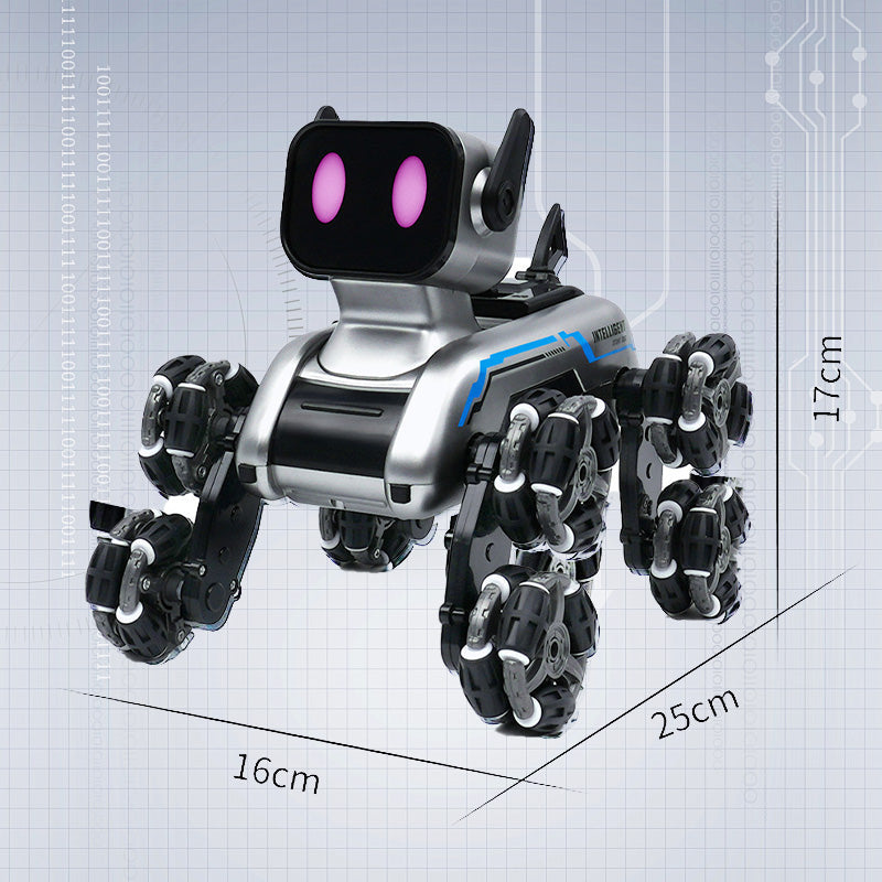 🔥Offre Spéciale✨Robot Chien Acrobatique 8 Roues🐾Détection Gestuelle, 360° Cascades, Lumières LED et Musique🤖