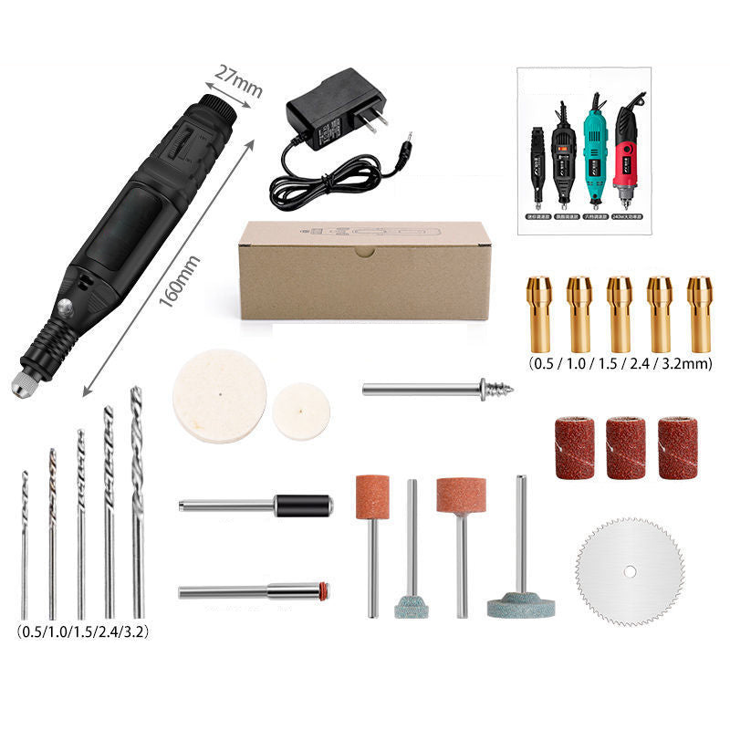 🔧50% DE RÉDUCTION!✨Mini Machine à Graver Portable Multifonctionnelle - 3-en-1 Gravure/Perçage/Polissage avec 3 Embouts pour Métal&Bois&Verre💎⚙️