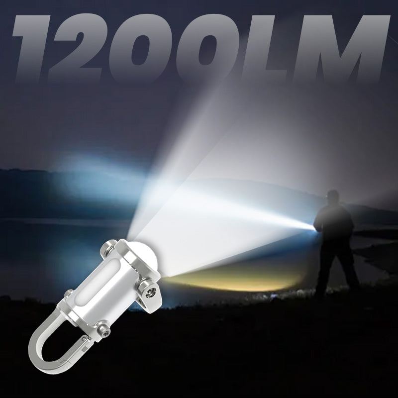 Mini lampe de poche porte-clés 1200 lm, étanche et ultra-lumineuse