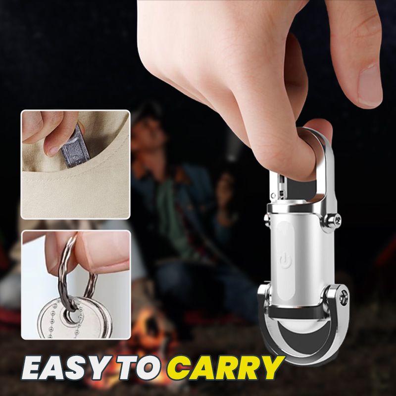1200LM Mini Lampe Torche à Porte-Clés Ultra Brillante Étanche