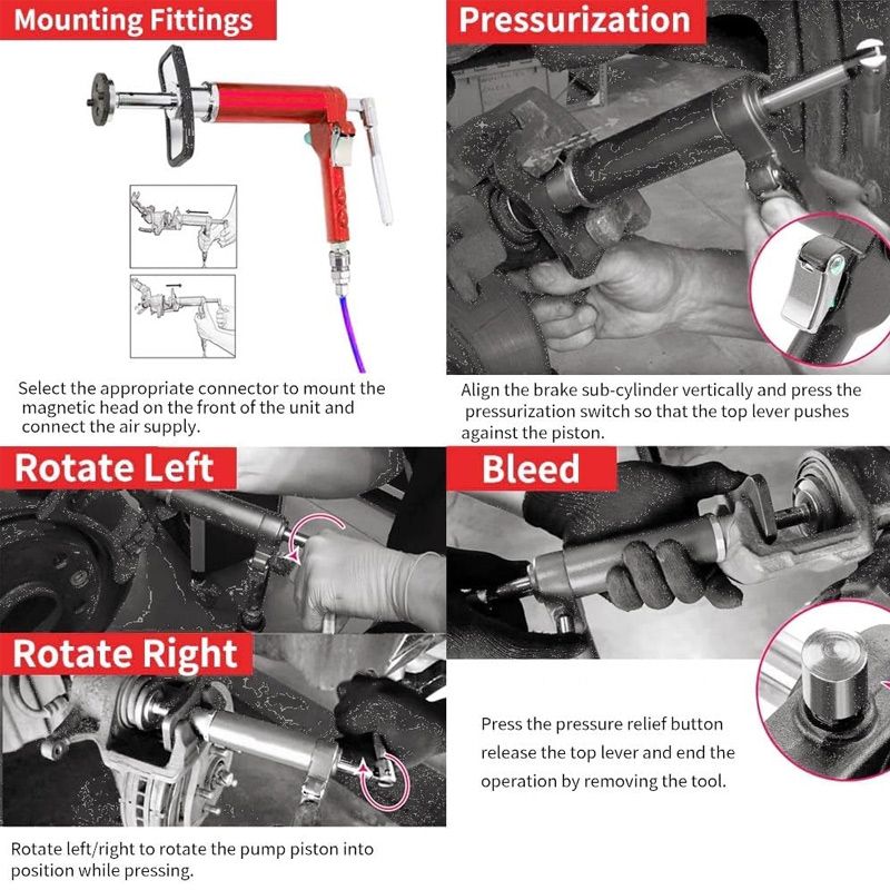 🔥Kit de 24-Pièces d’Outils de Compression pour Étrier de Frein Pneumatique