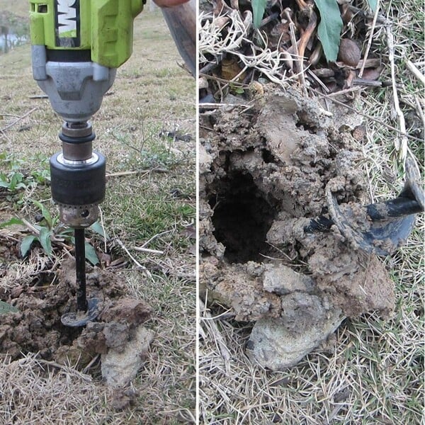 🎁 PROMO FLASH 50%🌱Foret Tarière pour Jardin – Acier Haute Teneur, Profondeur 43 cm, Compatible Perceuse, Plantation Bulbes & Semis, Désherbage ✨