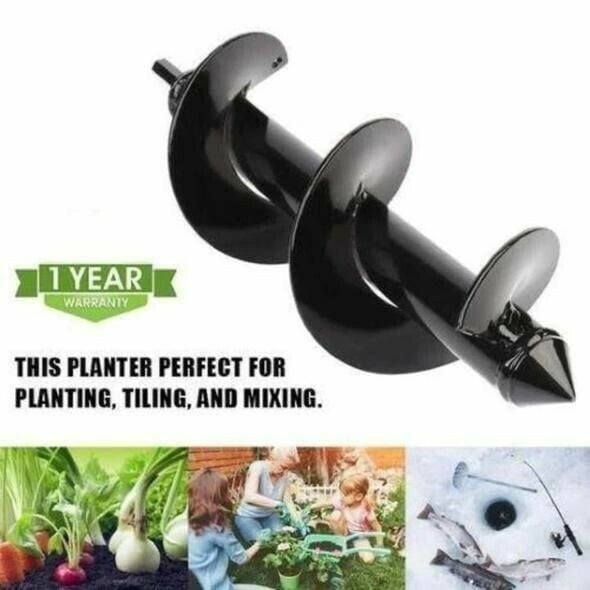 🎁 PROMO FLASH 50%🌱Foret Tarière pour Jardin – Acier Haute Teneur, Profondeur 43 cm, Compatible Perceuse, Plantation Bulbes & Semis, Désherbage ✨