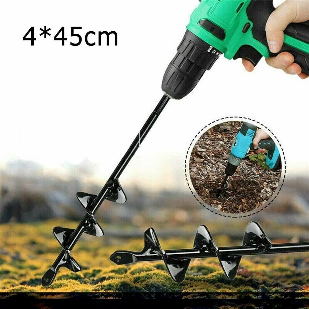 🎁 PROMO FLASH 50%🌱Foret Tarière pour Jardin – Acier Haute Teneur, Profondeur 43 cm, Compatible Perceuse, Plantation Bulbes & Semis, Désherbage ✨