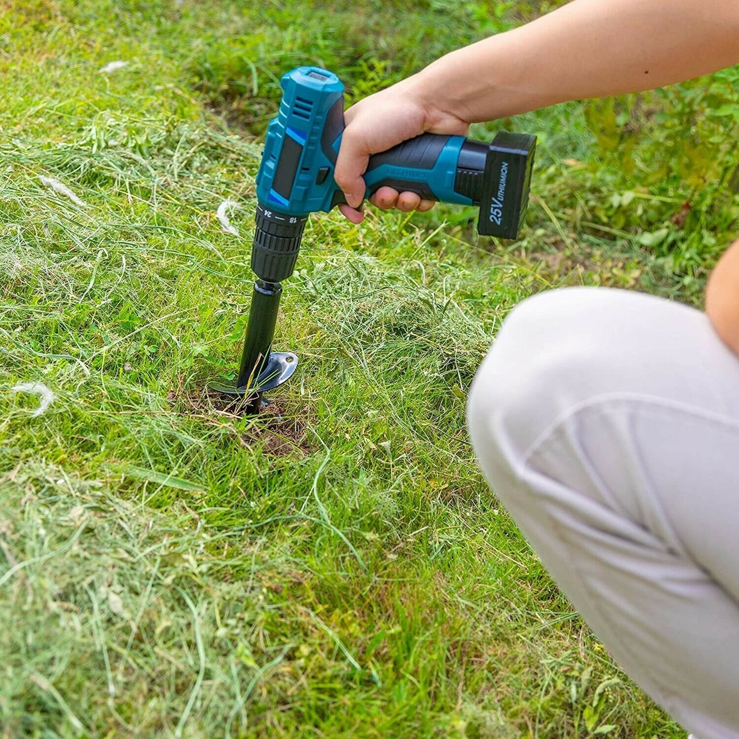 🎁 PROMO FLASH 50%🌱Foret Tarière pour Jardin – Acier Haute Teneur, Profondeur 43 cm, Compatible Perceuse, Plantation Bulbes & Semis, Désherbage ✨