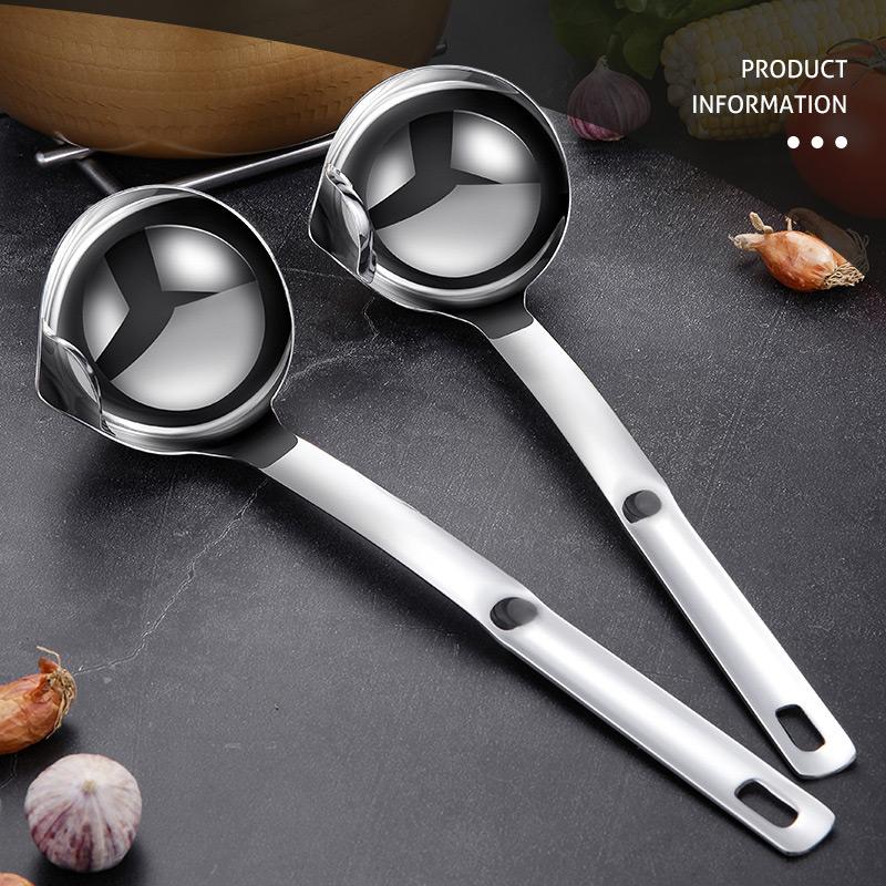 🥄 50% DE RÉDUCTION! 🍳 Louche séparatrice d'huile – Anti‑gouttes & manche ergonomique ✨