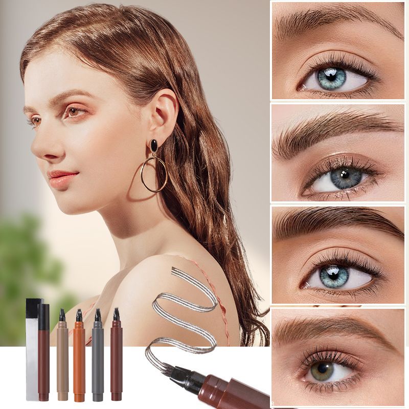 💄Achetez-en 1 obtenez-en 1 gratuitement✨Stylo 4 en 1 Waterproof pour Barbe & Sourcils – Tenue 24h, Sans Bavures & 4 Teintes Naturelles🧔‍♂️👁️