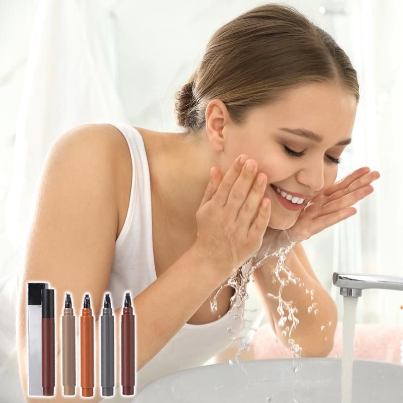 💄Achetez-en 1 obtenez-en 1 gratuitement✨Stylo 4 en 1 Waterproof pour Barbe & Sourcils – Tenue 24h, Sans Bavures & 4 Teintes Naturelles🧔‍♂️👁️