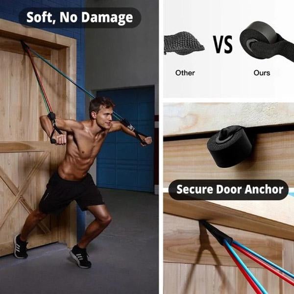 💪PROMO LIMITÉE 50% DE RÉDUCTION✨Kit Bandes de Résistance 12 Pièces – 10-100 LBS, Latex Naturel, Mallette Transport🧳