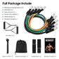 💪PROMO LIMITÉE 50% DE RÉDUCTION✨Kit Bandes de Résistance 12 Pièces – 10-100 LBS, Latex Naturel, Mallette Transport🧳