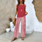 🌺Ensemble 2 pièces à imprimé tendance pour femmes - Top et pantalon sans manches