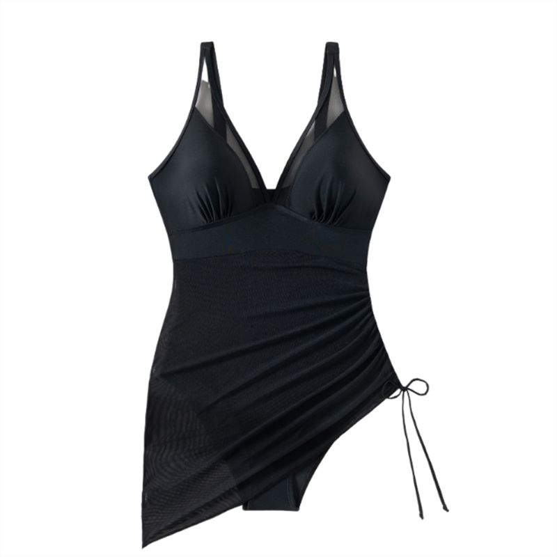 🍧Le maillot de bain amincissant en mesh transparent avec wraps de sarong