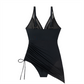 🍧Le maillot de bain amincissant en mesh transparent avec wraps de sarong