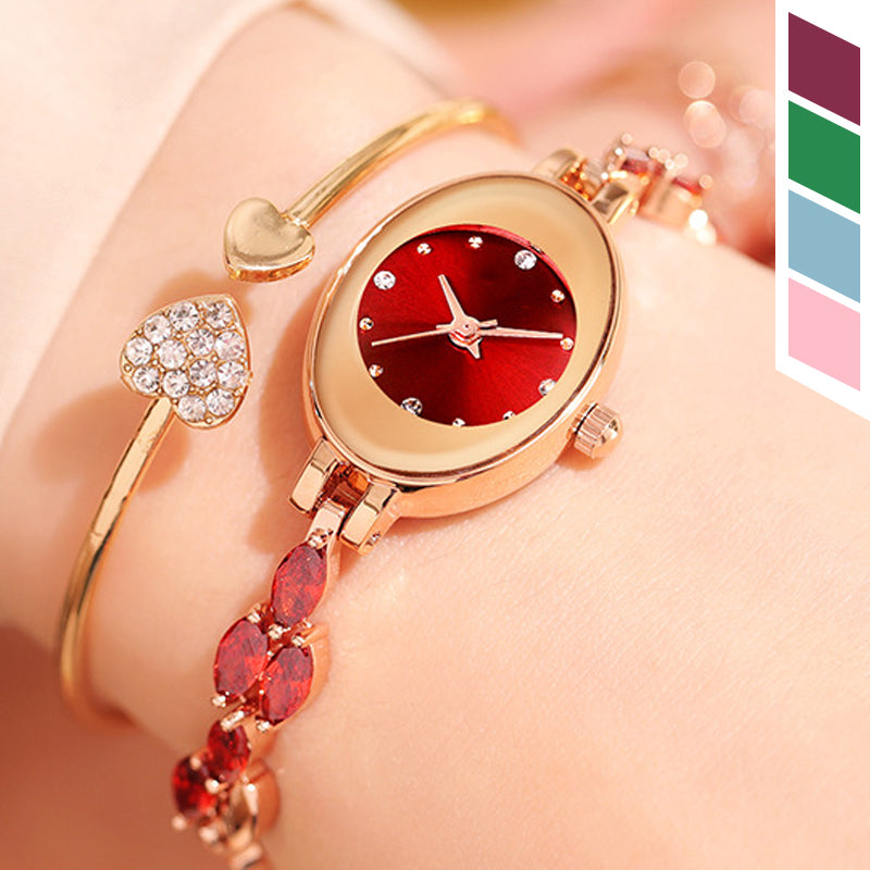 ✨2025 Nouveau design✨💖Womne's montre-bracelet en zircon de couleur