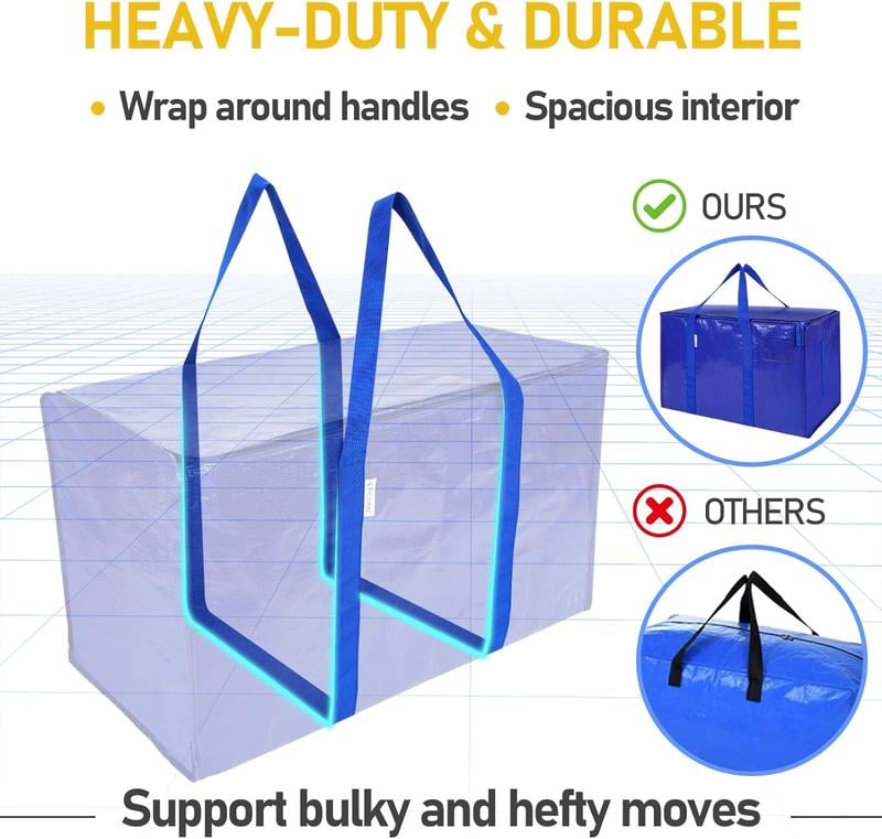 📦 50% DE RÉDUCTION! 🧳 Sac de Rangement & Déménagement XL – Résistant, Grande Capacité & Poignées Renforcées pour un Transport Facile ✈️