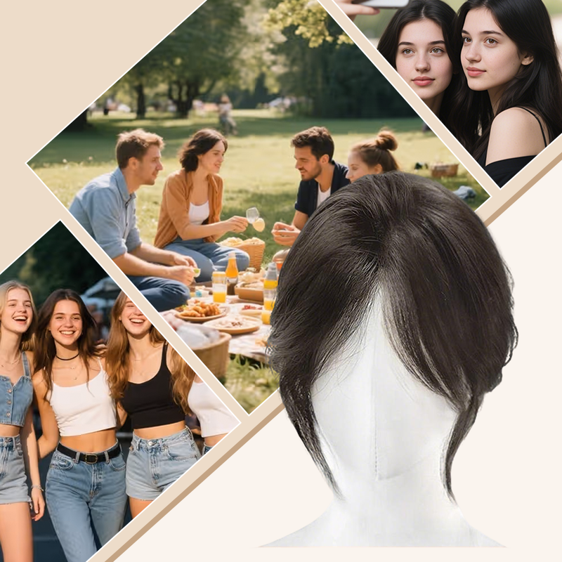 Frange Partielle Naturelle à Clipser - Postiche Invisible et Sans Couture