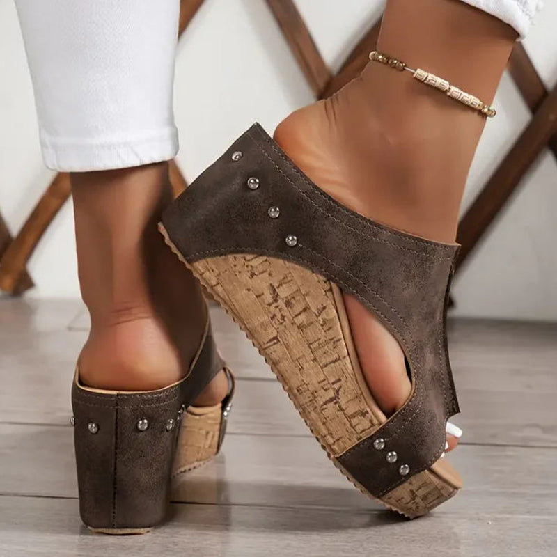💐50% DE RÉDUCTION✨Sandales Compensées à Soutien Orthopédique – Confort Absolu pour vos Pieds 👣