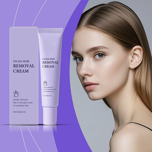 Crème Dépilatoire Douce et Indolore pour le Visage - Formule Hydratante, Testée Dermatologiquement