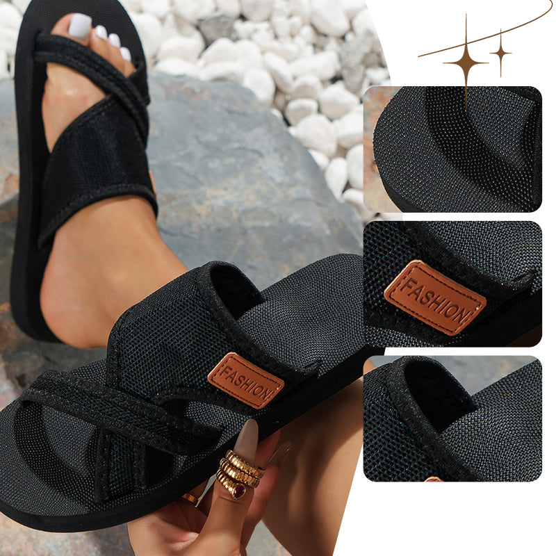 👡50% DE RÉDUCTION ✨ Sandales slides à brides croisées élégantes pour femmes – Légères, confortables et parfaites pour l’été et le quotidien 🌸