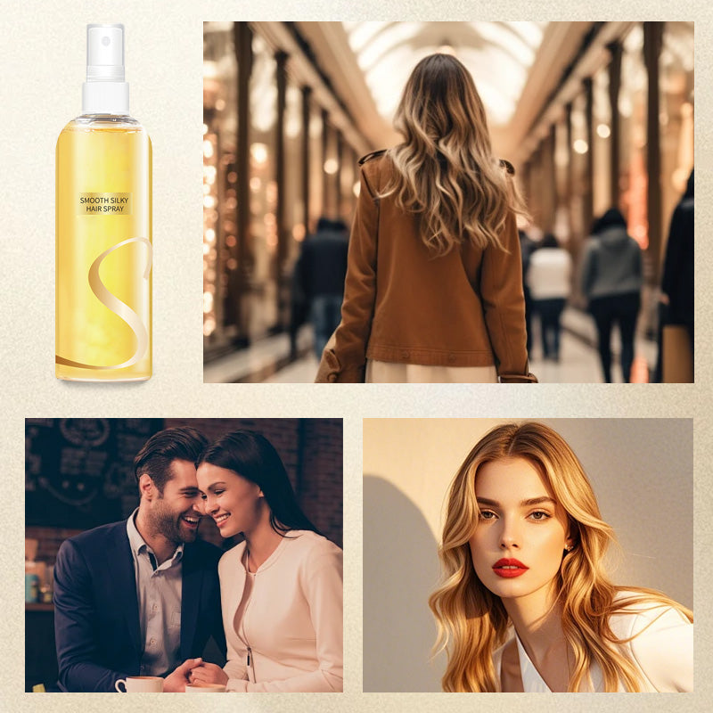 Spray d'Huile Capillaire Sans Rinçage – Lissage, Brillance Longue Durée