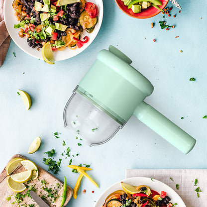 🥗 50% DE RÉDUCTION! 🔪 Hachoir & Trancheur Électrique Rechargeable – Lames précises, polyvalent & compact – Idéal pour légumes, salades et préparations rapides ⚡