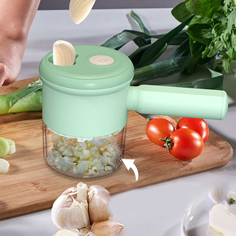 🥗 50% DE RÉDUCTION! 🔪 Hachoir & Trancheur Électrique Rechargeable – Lames précises, polyvalent & compact – Idéal pour légumes, salades et préparations rapides ⚡