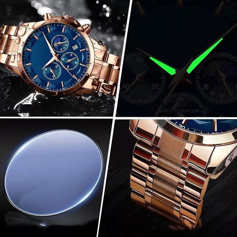 🎁🔥2025 ventes chaudes🔥⌚Montre à quartz en acier inoxydable pour hommes